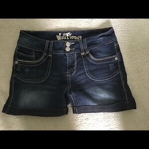 Wallflower Indigo denim shorts